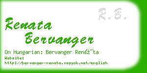 renata bervanger business card